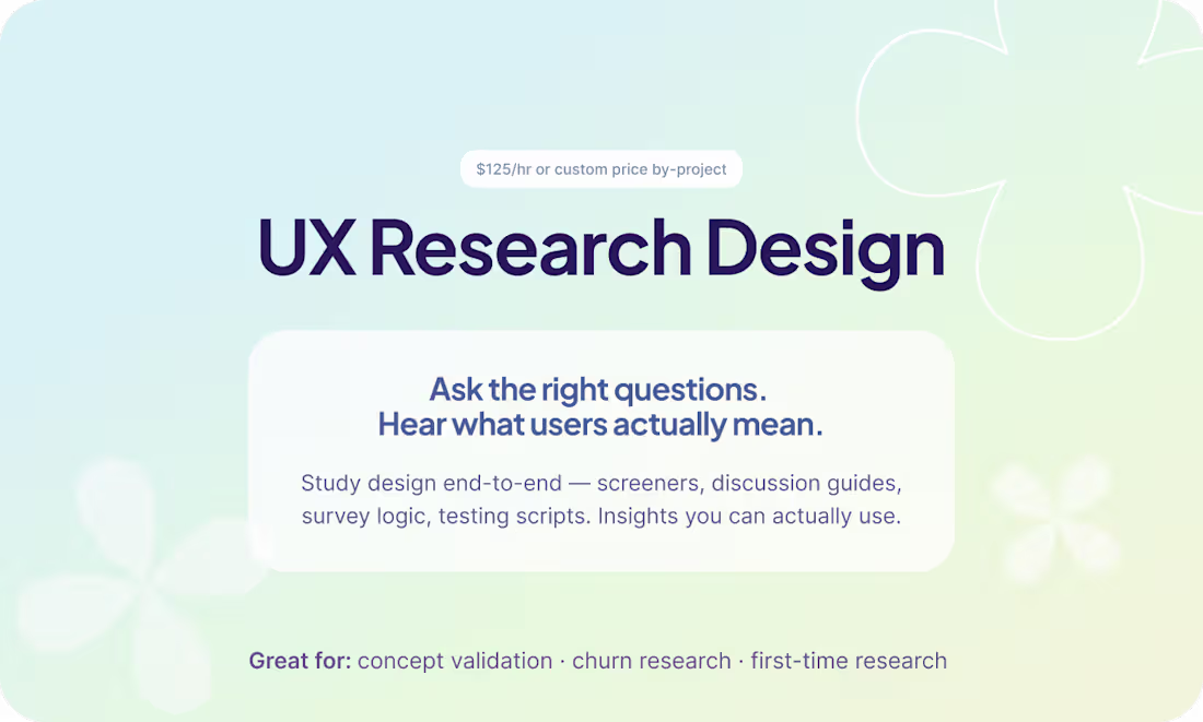 Cover image for UX Research Design