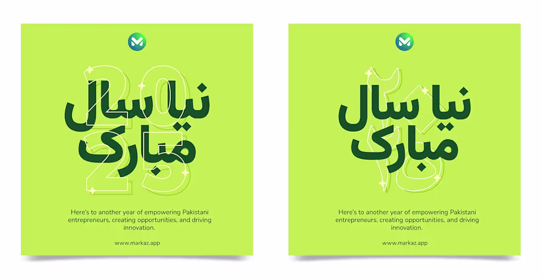 Cover image for New Year Social Media Designs with Custom Typography & AI Art