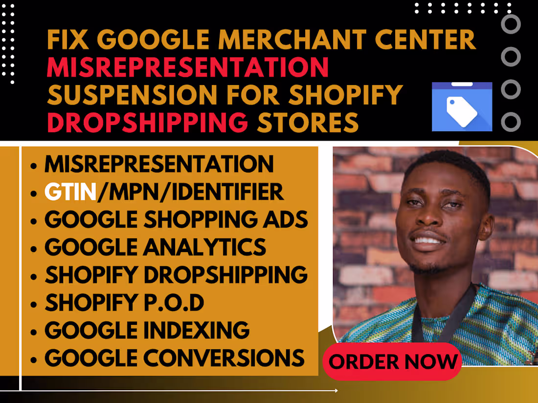 Cover image for Fix shopify store, and google merchant center misrepresentation