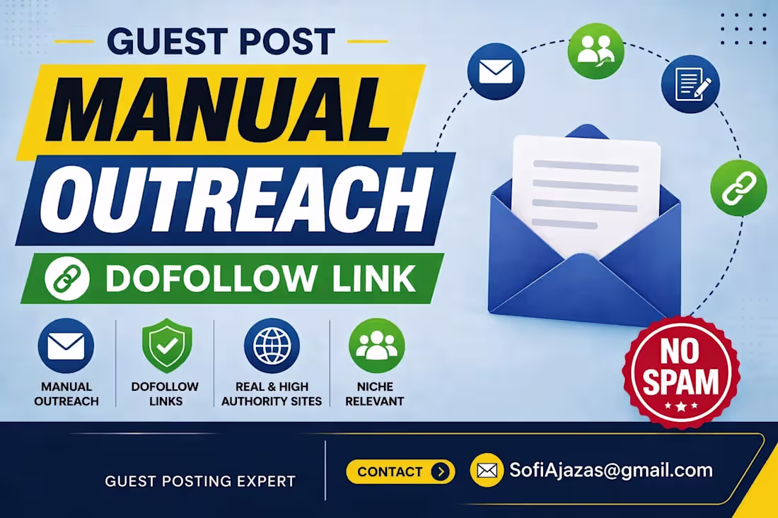 Cover image for Manual Outreach & Guest Posting Campaign