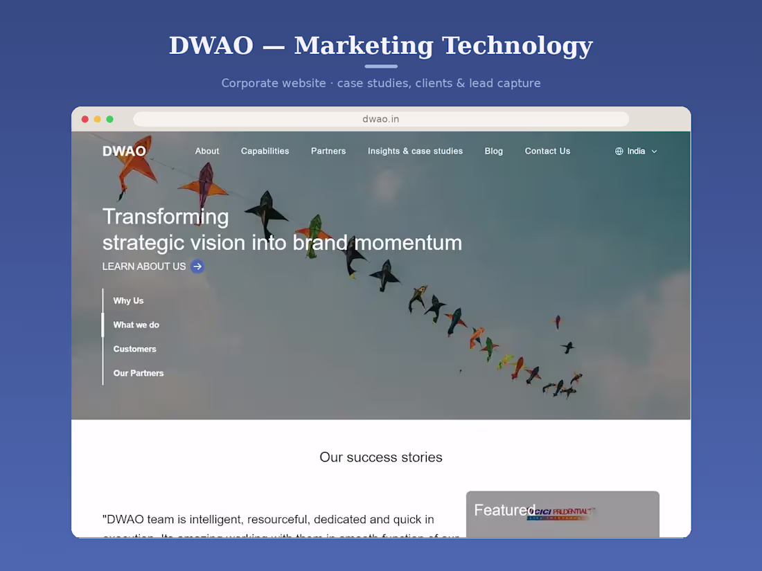 Cover image for DWAO - Corporate Website