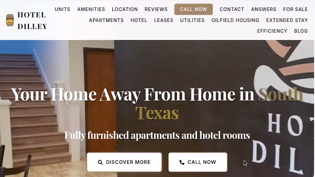 Cover image for hoteldilley.com (https://hoteldilley.com) - Hotel Dilley sit...