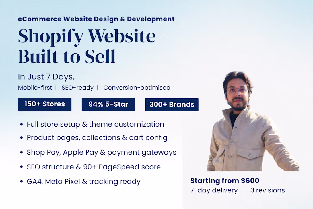 Cover image for Shopify Website Design and Development