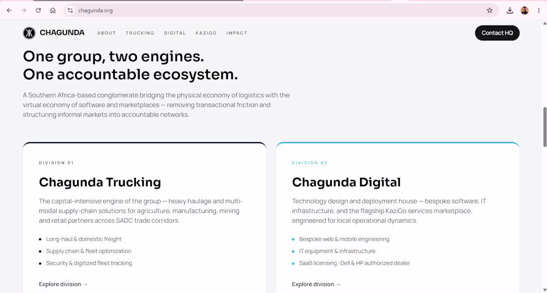 Cover image for Chagunda Enterprises Website Design &