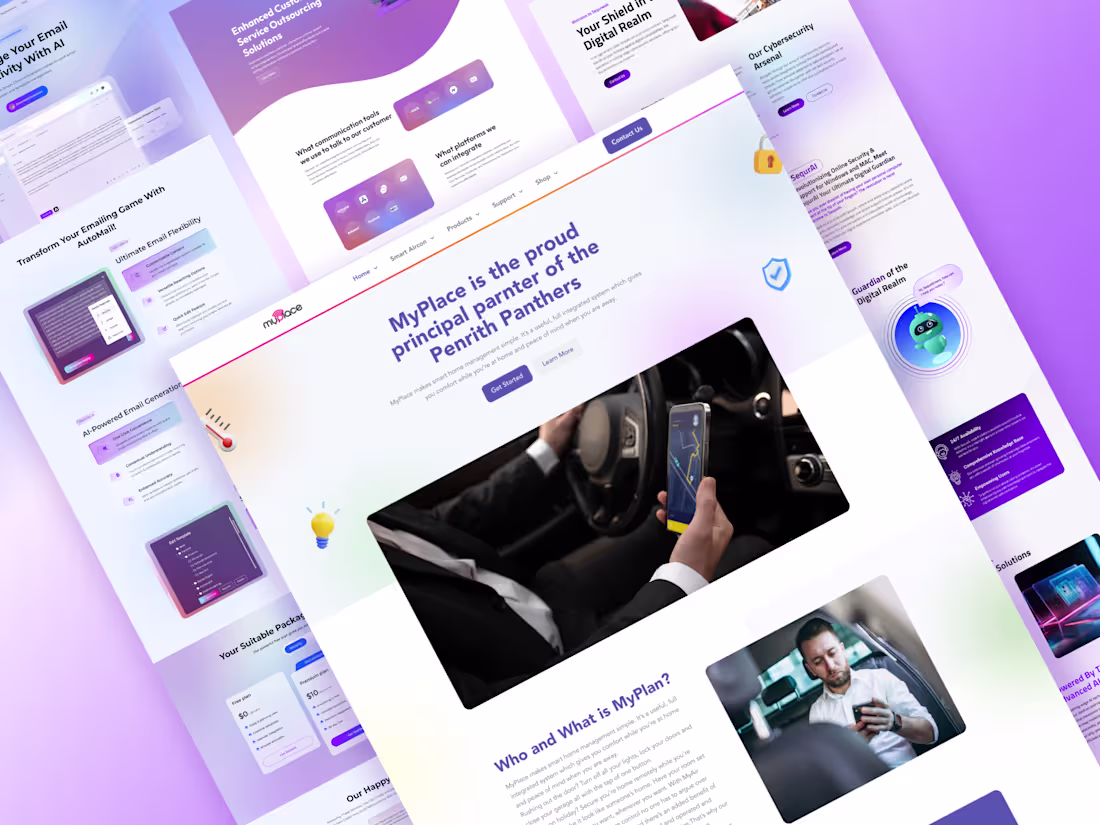 Cover image for Custom Website UI Landing Page Design