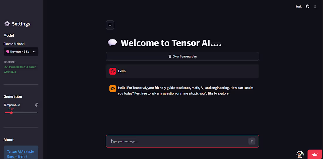 Cover image for Tensor AI
An AI/Data Science project