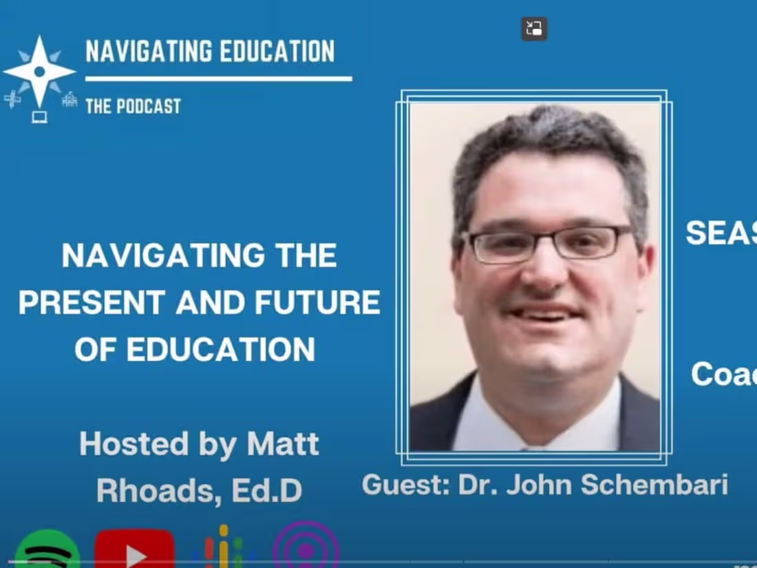 Cover image for Ep 62 - Coaching Teachers in 2023 with Dr. John Schembari