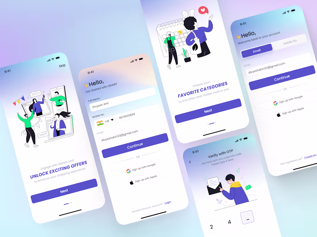 Cover image for Login and Sign up Screens