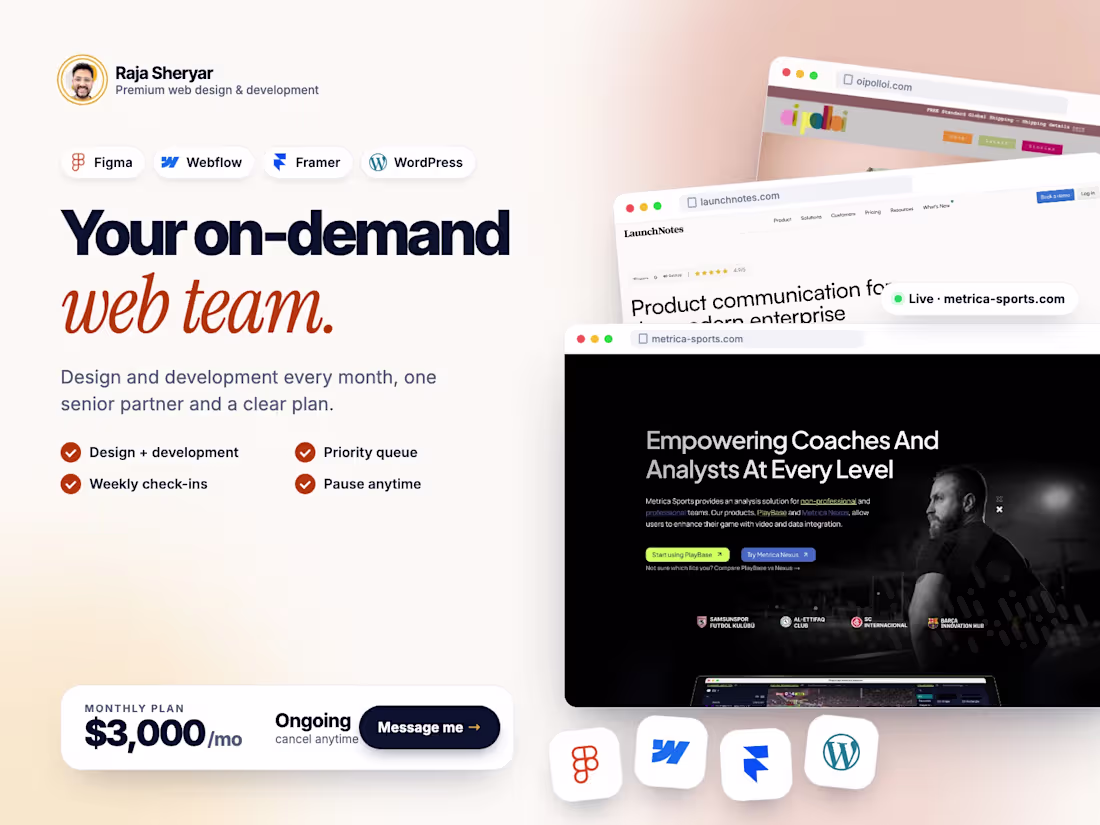 Cover image for Monthly Design & Development Partner (Retainer)