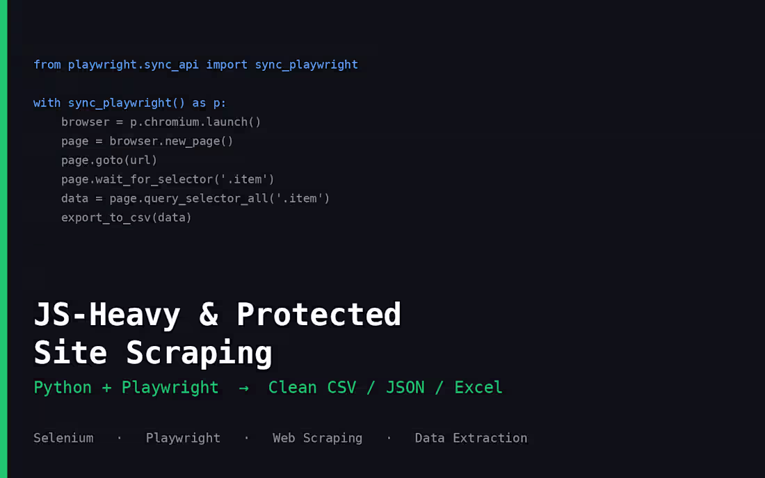 Cover image for Python Web Scraper for JS-Heavy or Login-Protected Sites