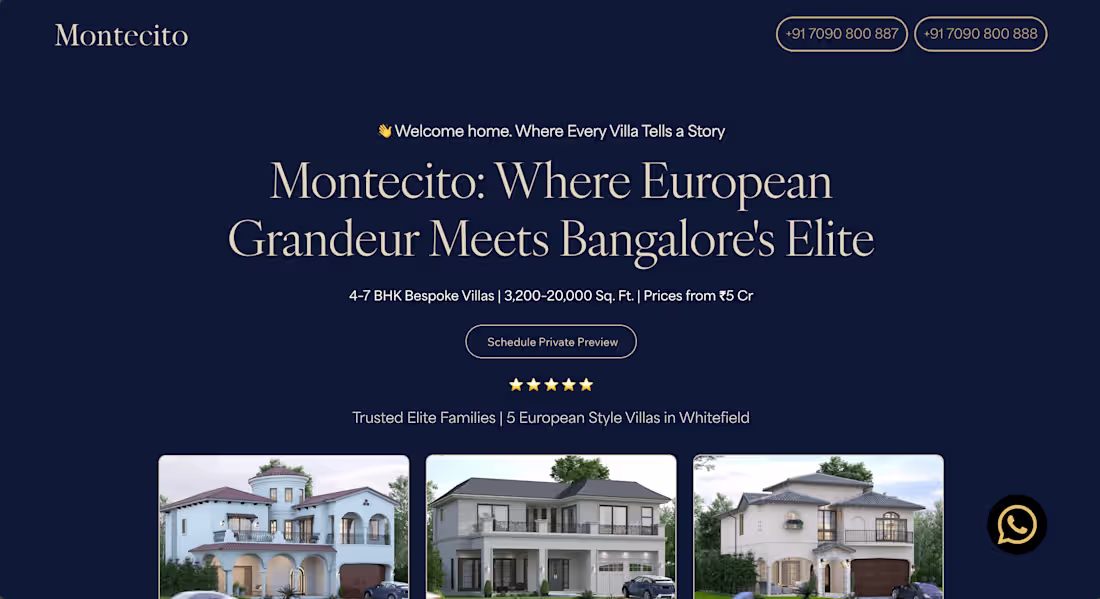 Cover image for Luxury Real Estate Landingpage Website Design 
