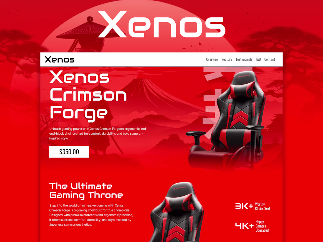 Cover image for Xenos -Single Product Landing Page