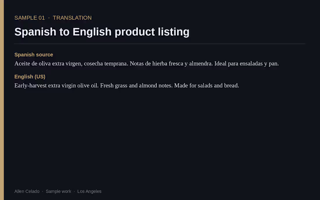 Cover image for Spanish to English product listing