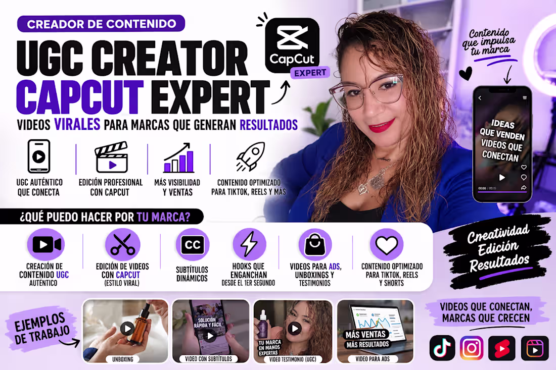 Cover image for Creador UGC con CapCut | Videos Plantillas 