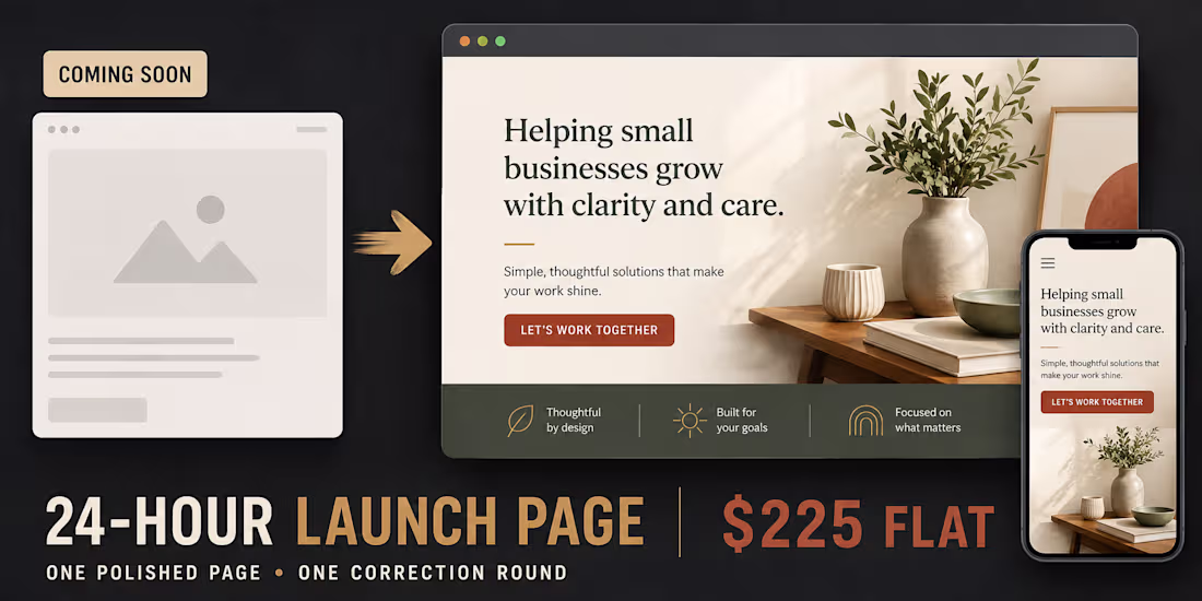 Cover image for Temporary Launch Page — Fictional Concept