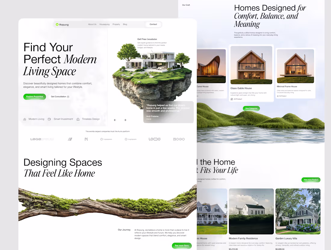 Cover image for Ropung - Real Estate Landing
