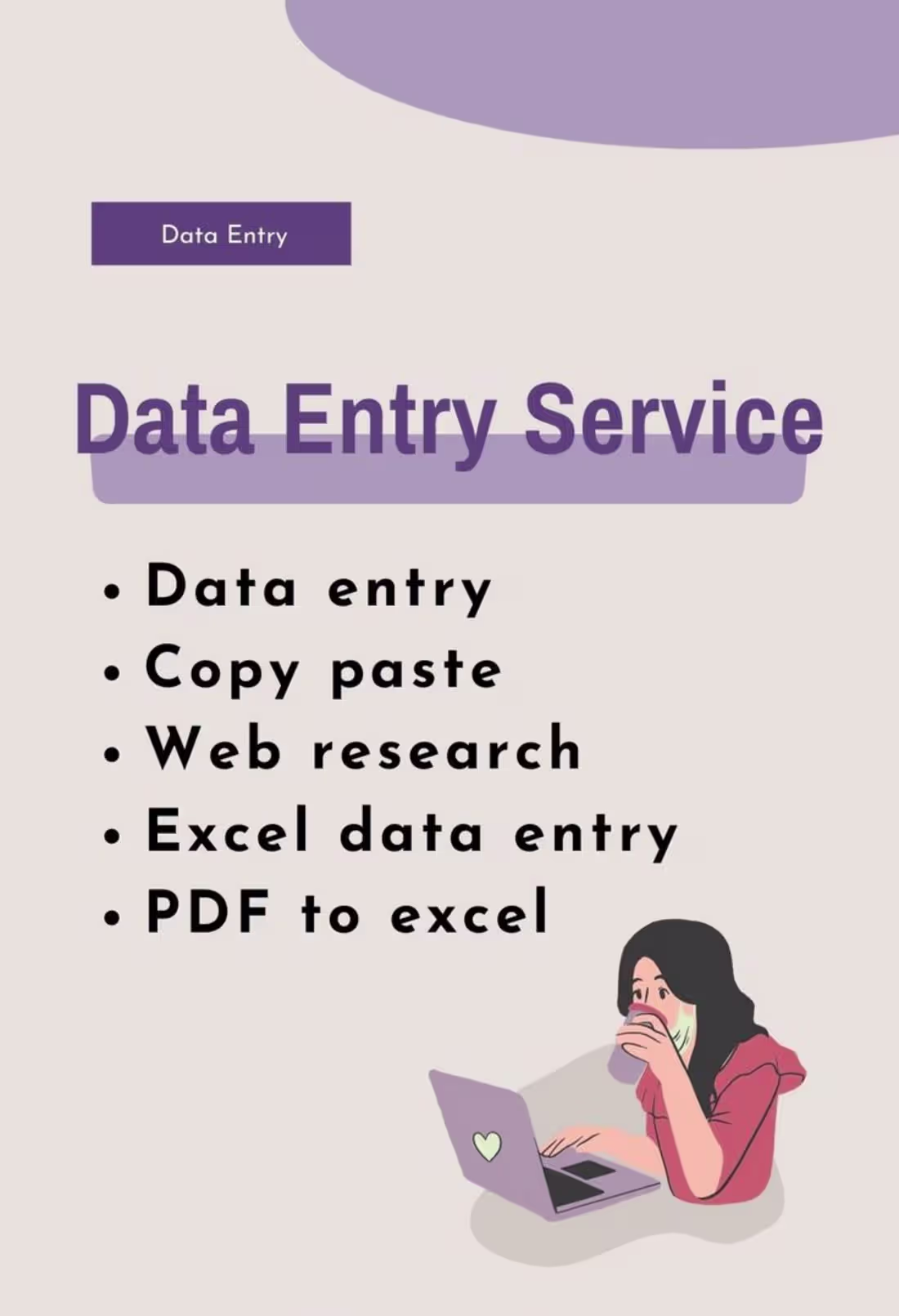 Cover image for VA for data entry , data mining, copy paste, web research