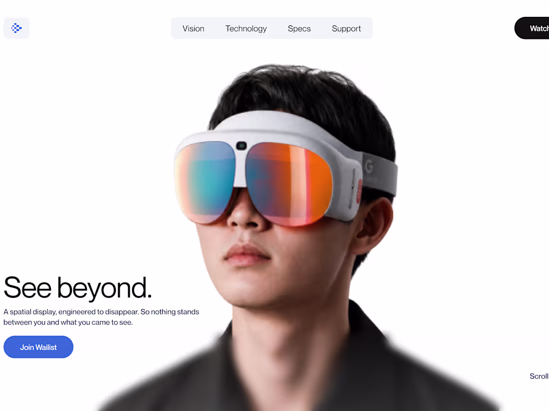 Cover image for VR headset Webpage
