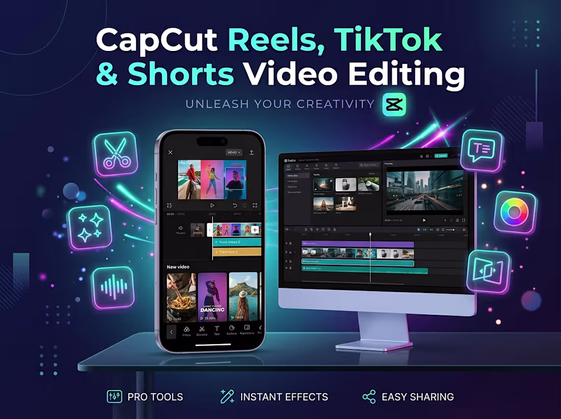 Cover image for CapCut Reels, TikTok & Shorts Video Editing