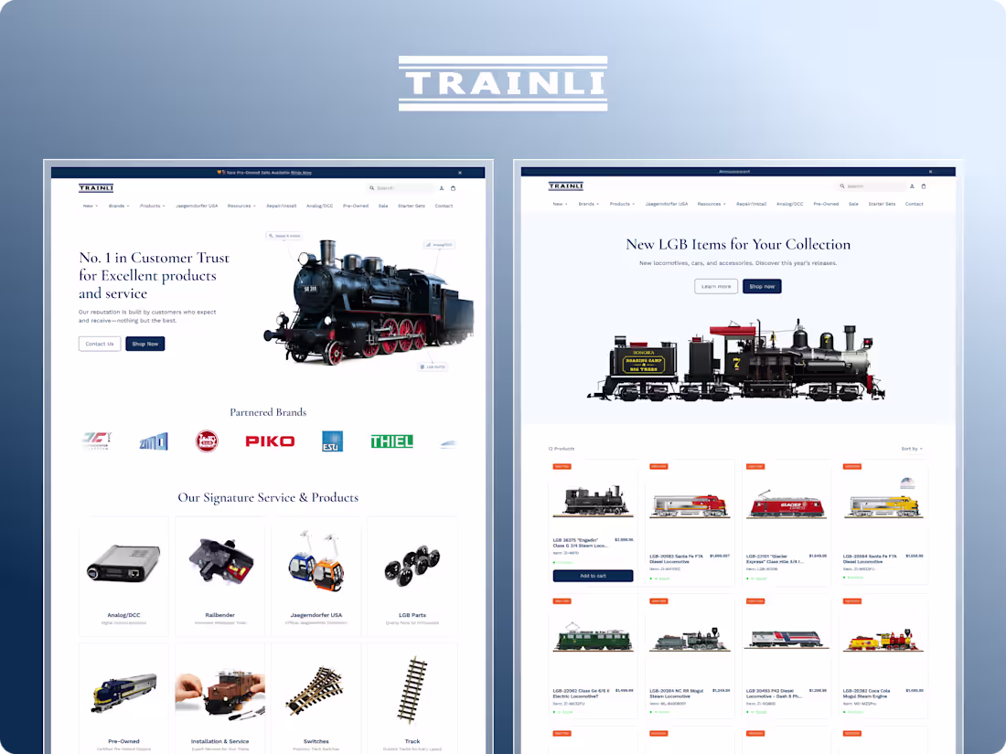 Cover image for Trainli Website Redesign (Web UI + Product Catalog Refresh)