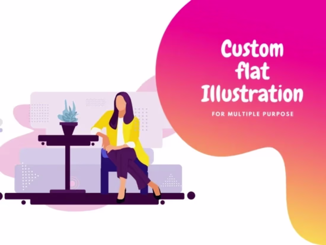 Cover image for modern flat illustration for app or explainer video.