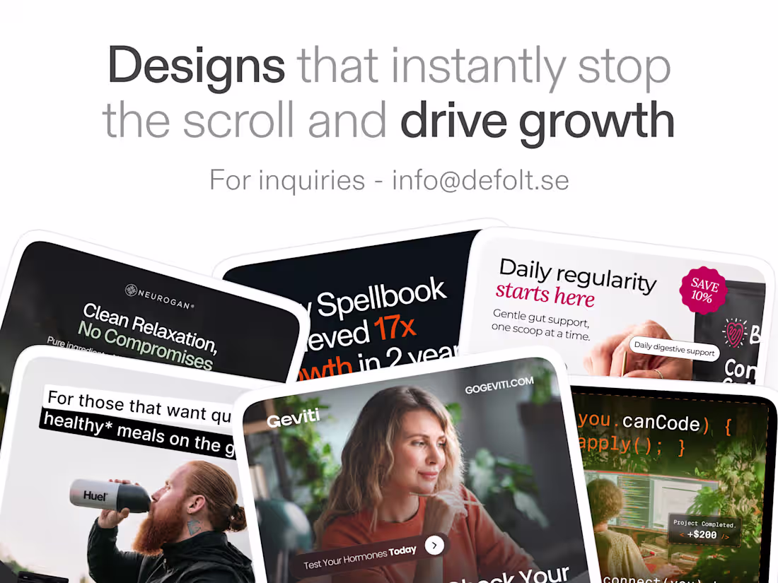 Cover image for High-Converting Static Ads for SaaS, DTC & YC Startups