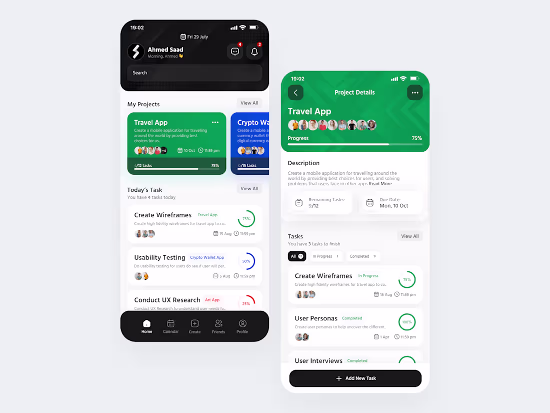 Cover image for Task Manager Mobile App UI