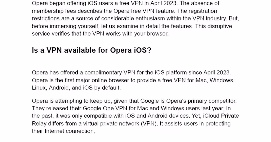 Cover image for Development of Free VPN for Opera iOS