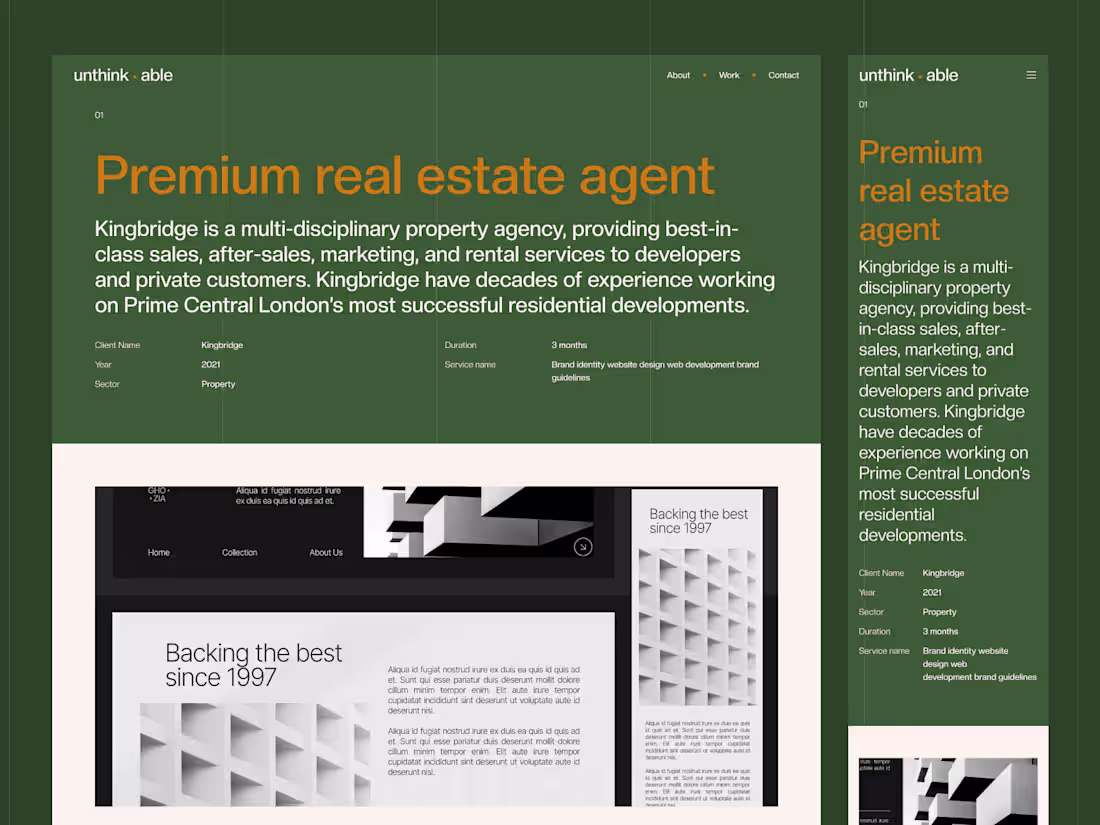 Cover image for Unthinkable Studio Website Design