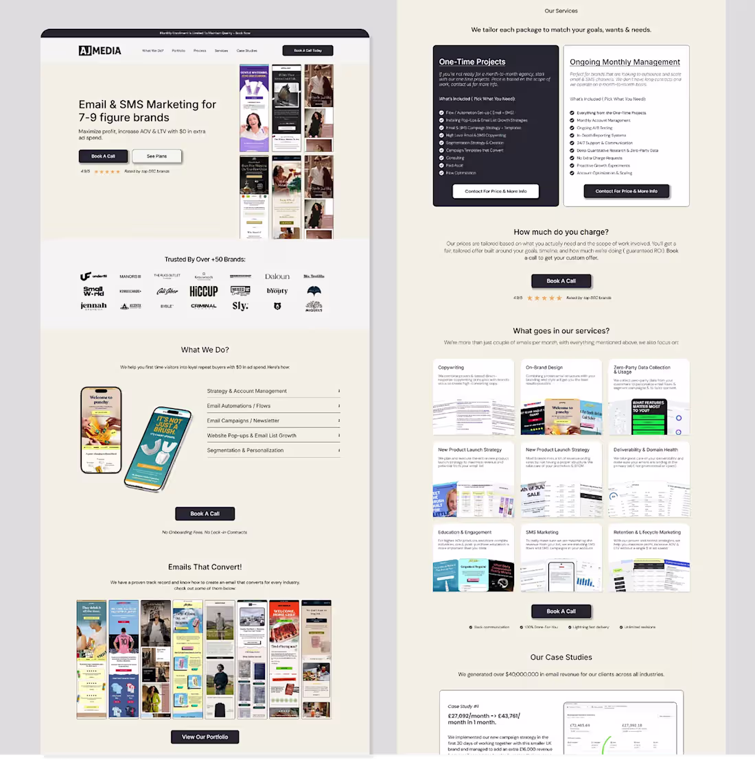 Cover image for Marketing Services Landing Page Design