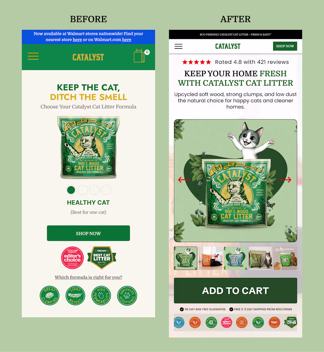 Cover image for Redesigned Catalyst’s product page from