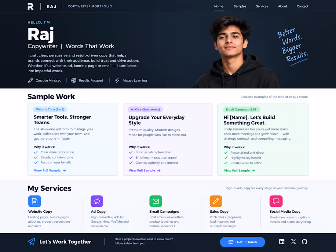 Cover image for Copywriter Building a Portfolio With Conversion-Focused Content