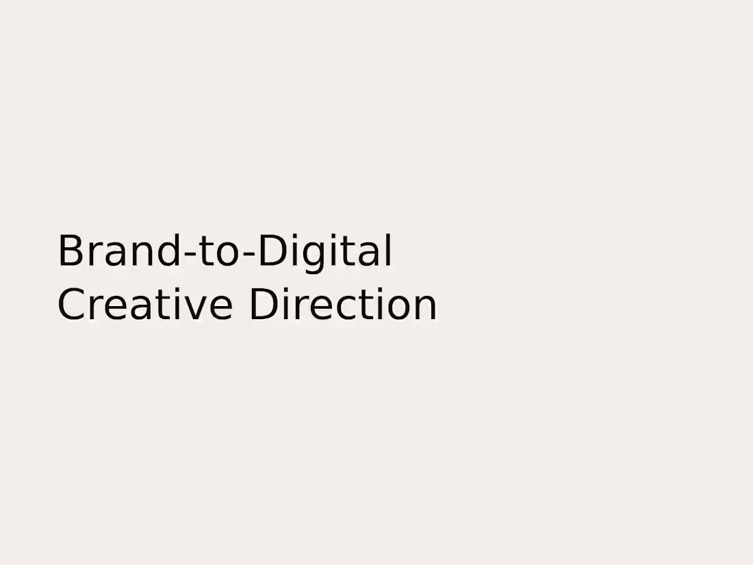 Cover image for Brand-to-Digital Creative Direction