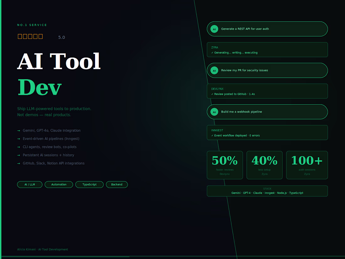 Cover image for AI-Powered Tool Development (LLM Integration)