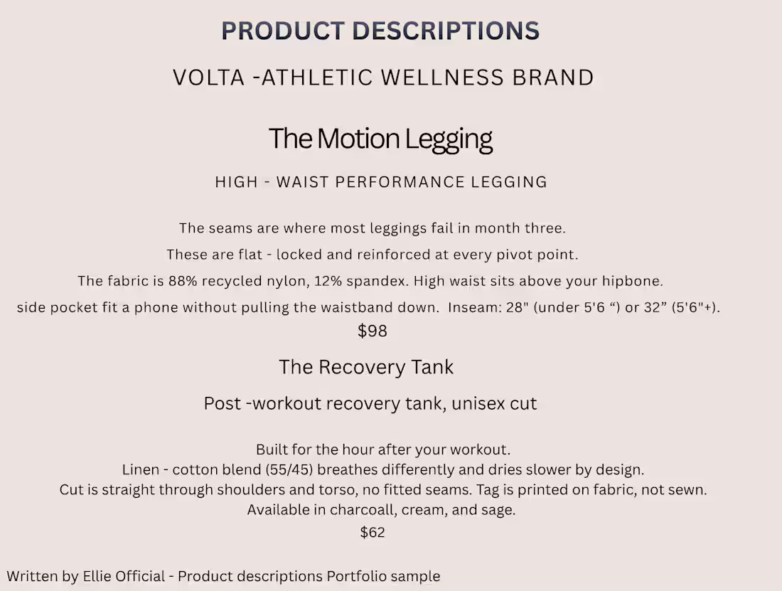 Cover image for Product copy for people who