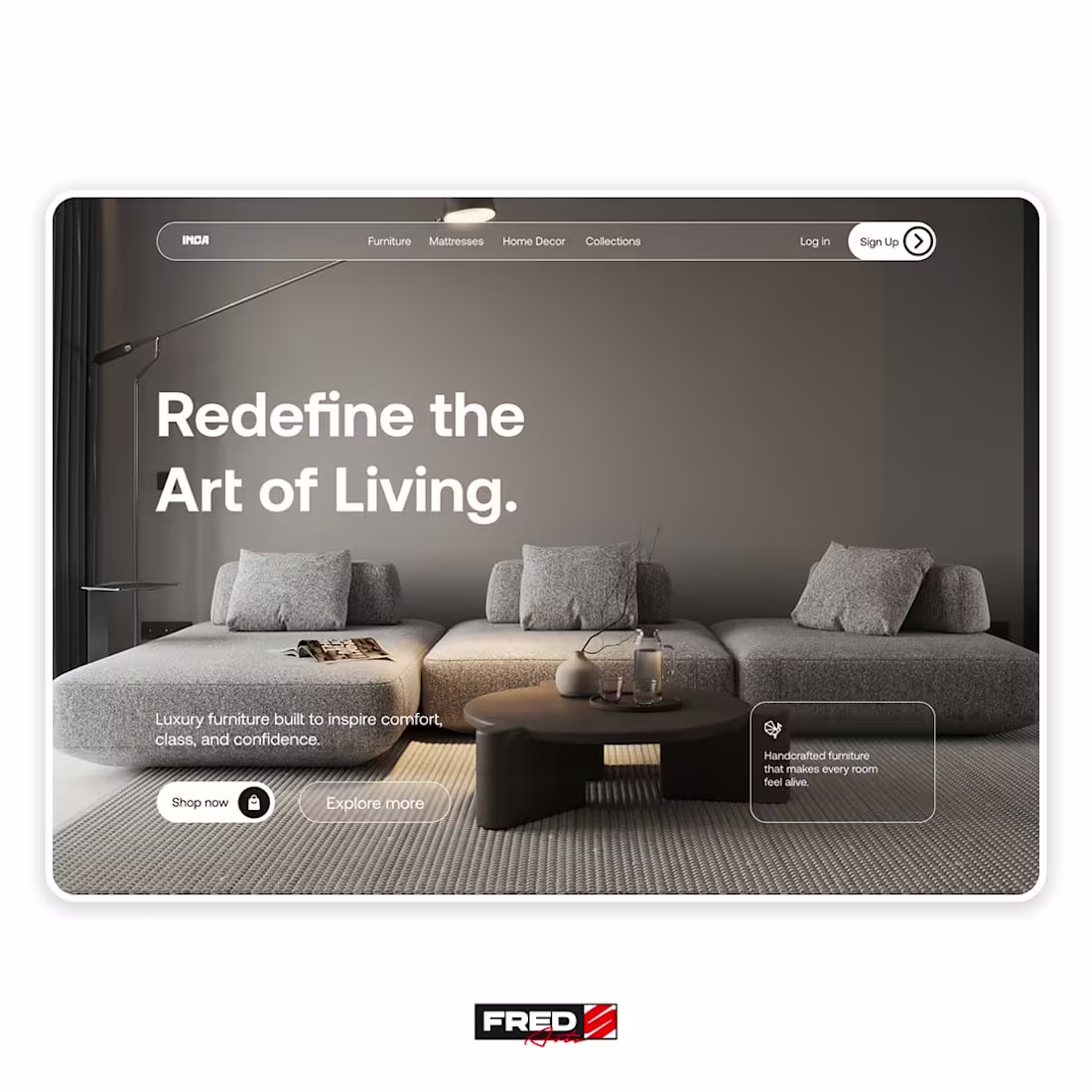 Cover image for Modern Furniture Hero Section Design for a fictional brand (...