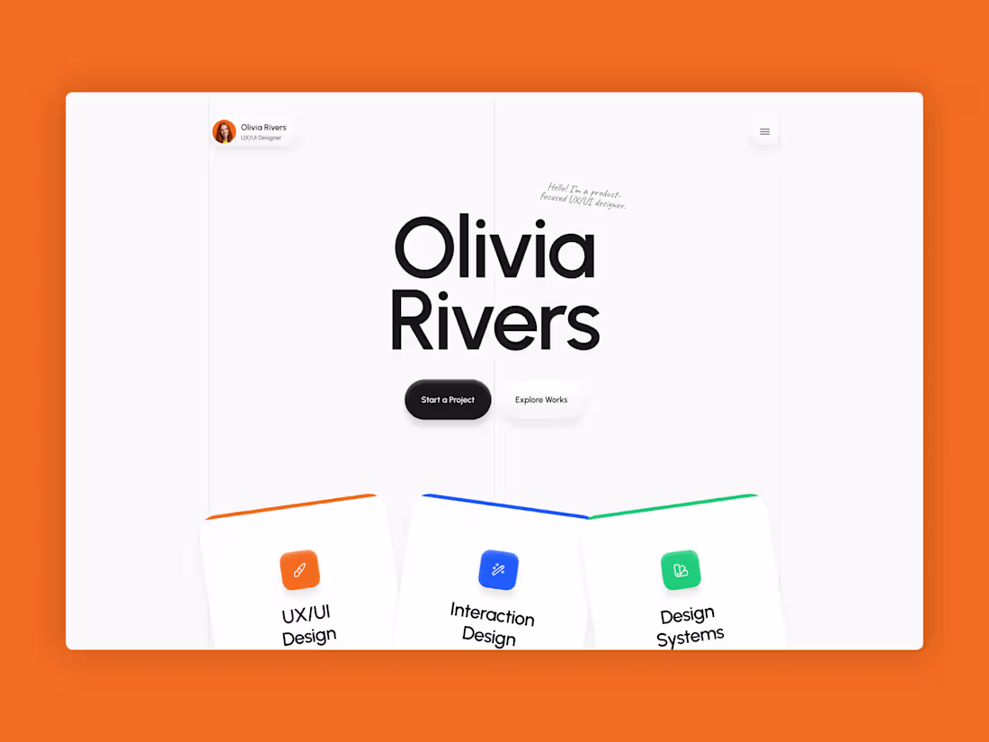 Cover image for UX/UI Designer Portfolio · Design