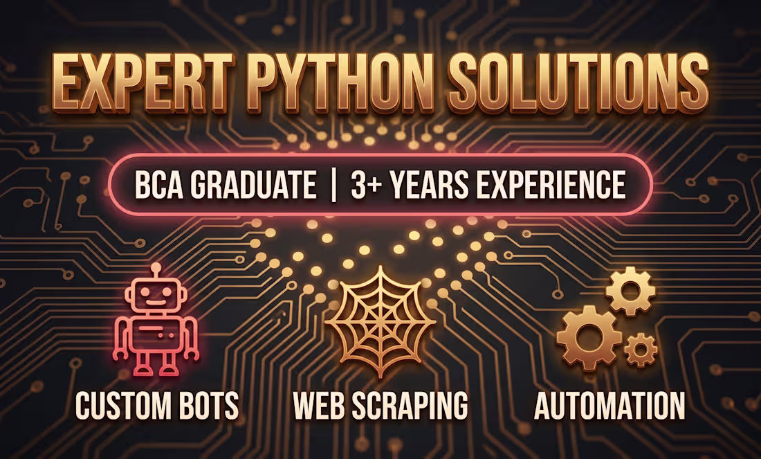 Cover image for Custom Python Automation & Web Scraping with Selenium