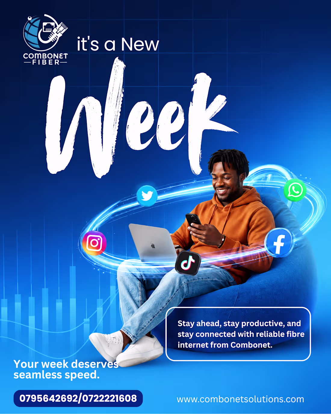 Cover image for Social media posters for an internet installation company