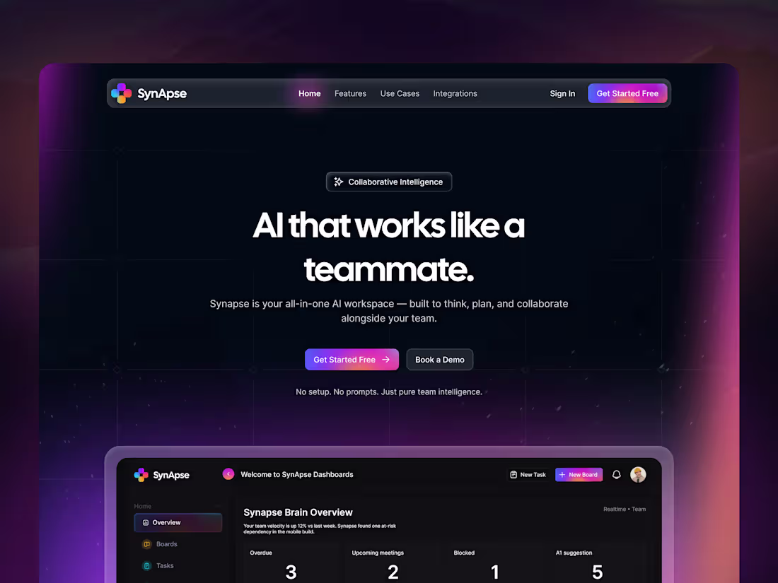 Cover image for AI SaaS Website & Dashboard Design