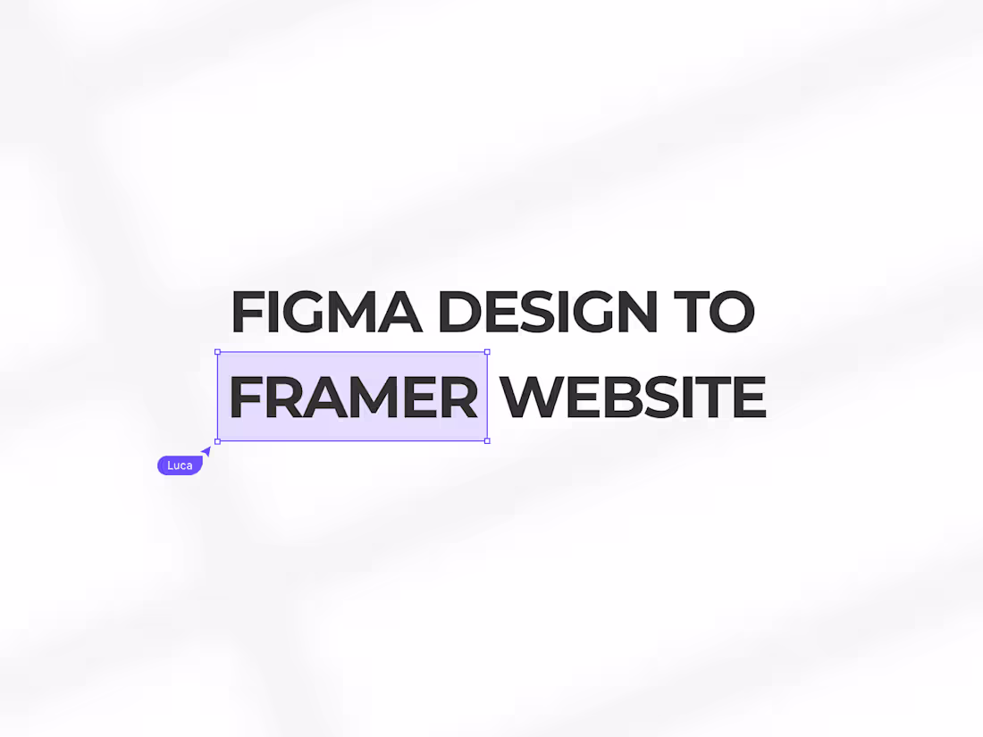 Cover image for Figma to Framer