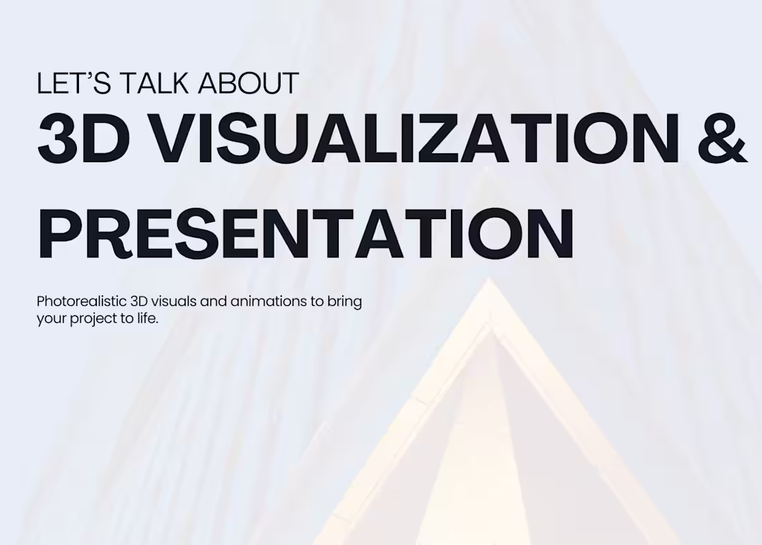 Cover image for 3D Visualization & Presentation