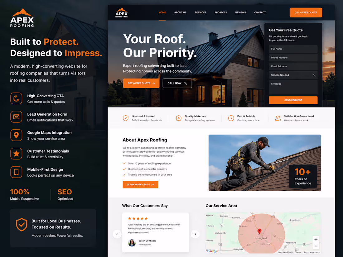 Cover image for Mock website design for a