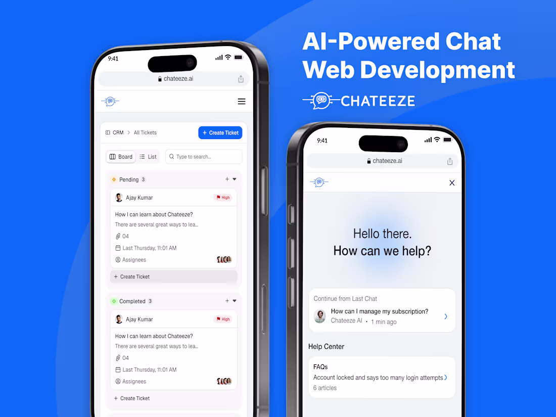 Cover image for Chateeze AI Chat Platform | Web Design & Development