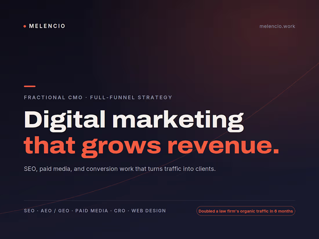 Cover image for Fractional CMO & Full-Funnel Digital Marketing