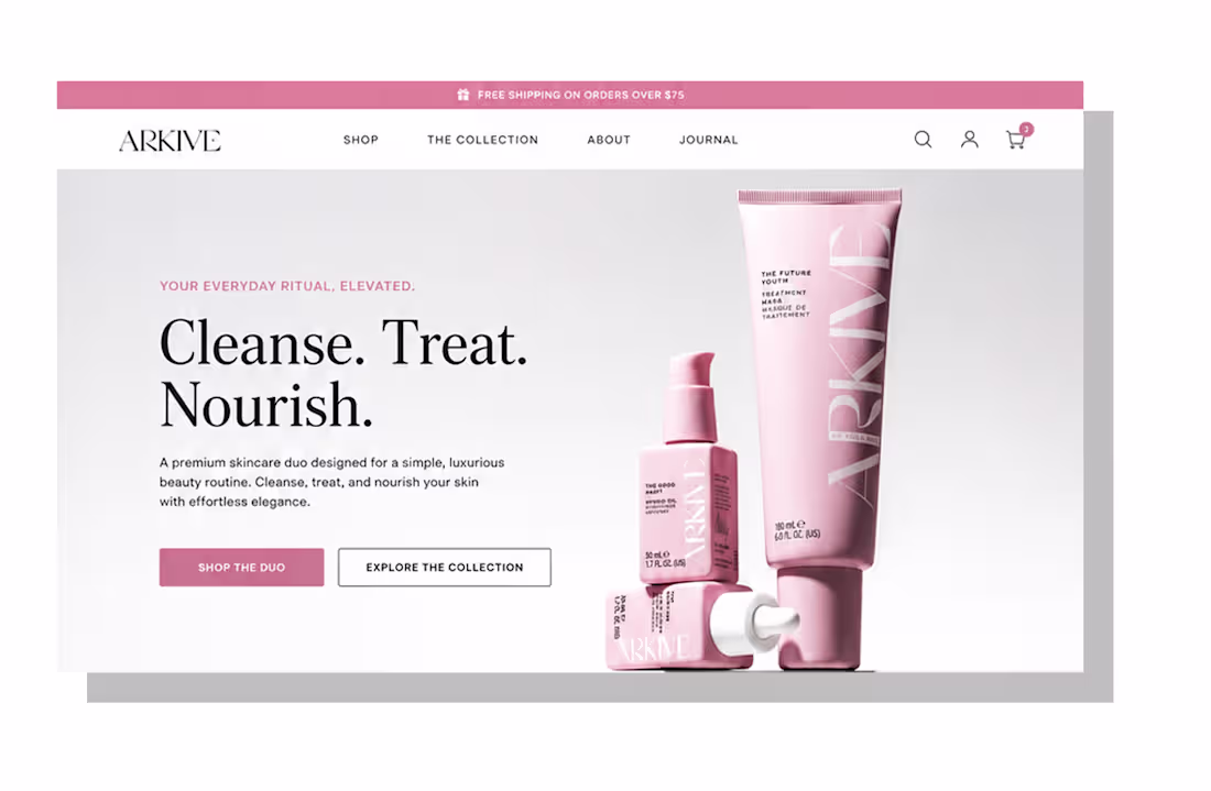 Cover image for Designed a clean, premium skincare landing page focused on s...