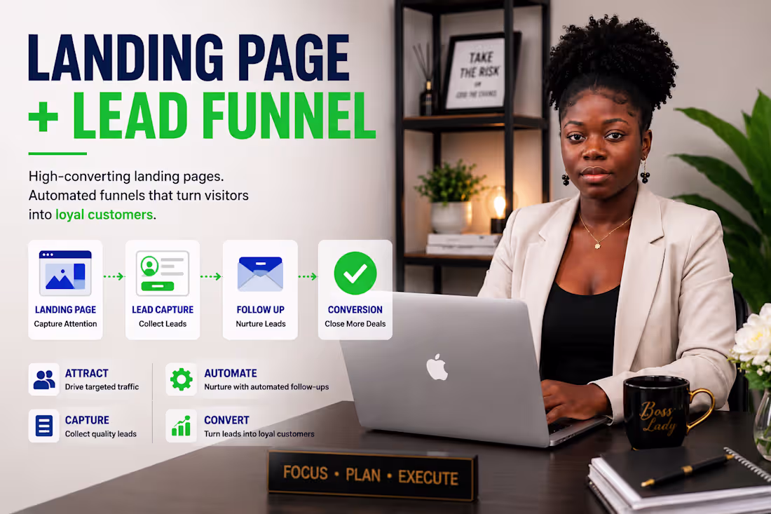 Cover image for High-Converting Landing Page + Lead Funnel