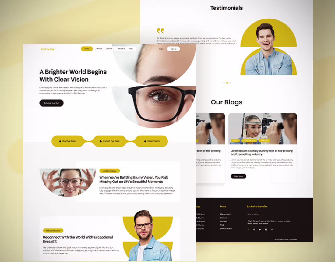 Cover image for Eye/Vision Care Website | UI/UX Design