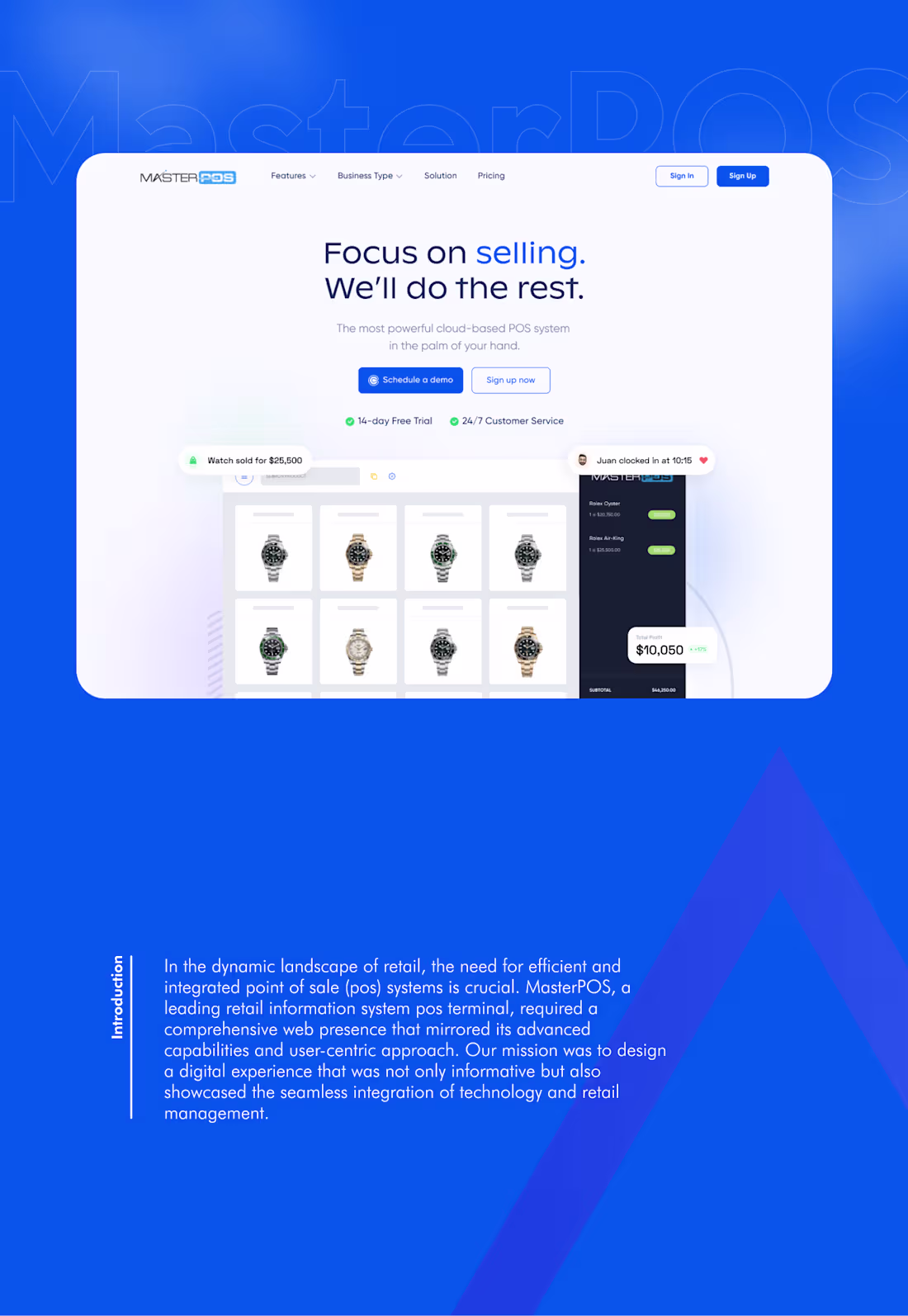 Cover image for MasterPOS - SaaS Website Development with Webflow