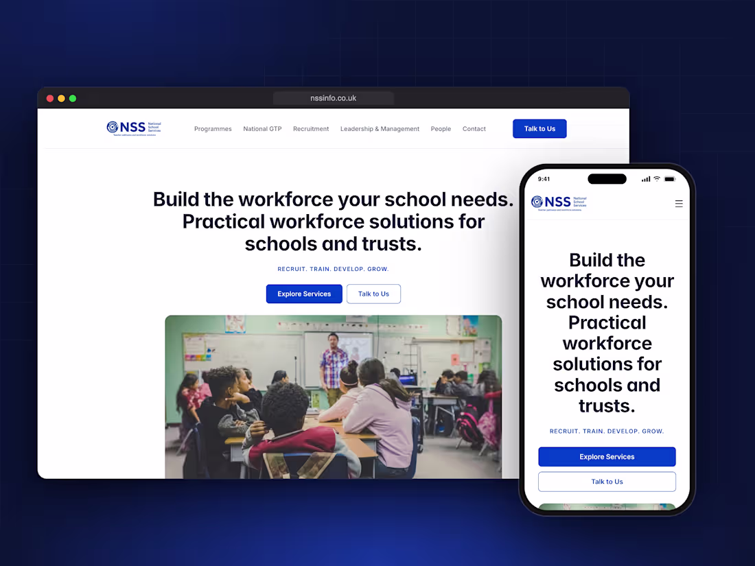 Cover image for National School Services - Multi-Page Website & CMS Build